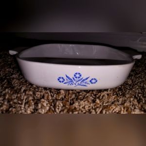 Vintage 1960s Blue Cornflower 7" Casserole dish